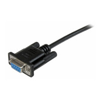 Produktbild för StarTech.com 1 m svart DB9 RS232 seriell nollmodemskabel F/F - nollmodemkabel - DB-9 till DB-9 - 1 m