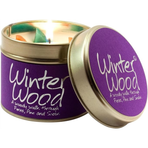 Winter Wood - Scented Tin Candle, LILY FLAME CANDLES English Book