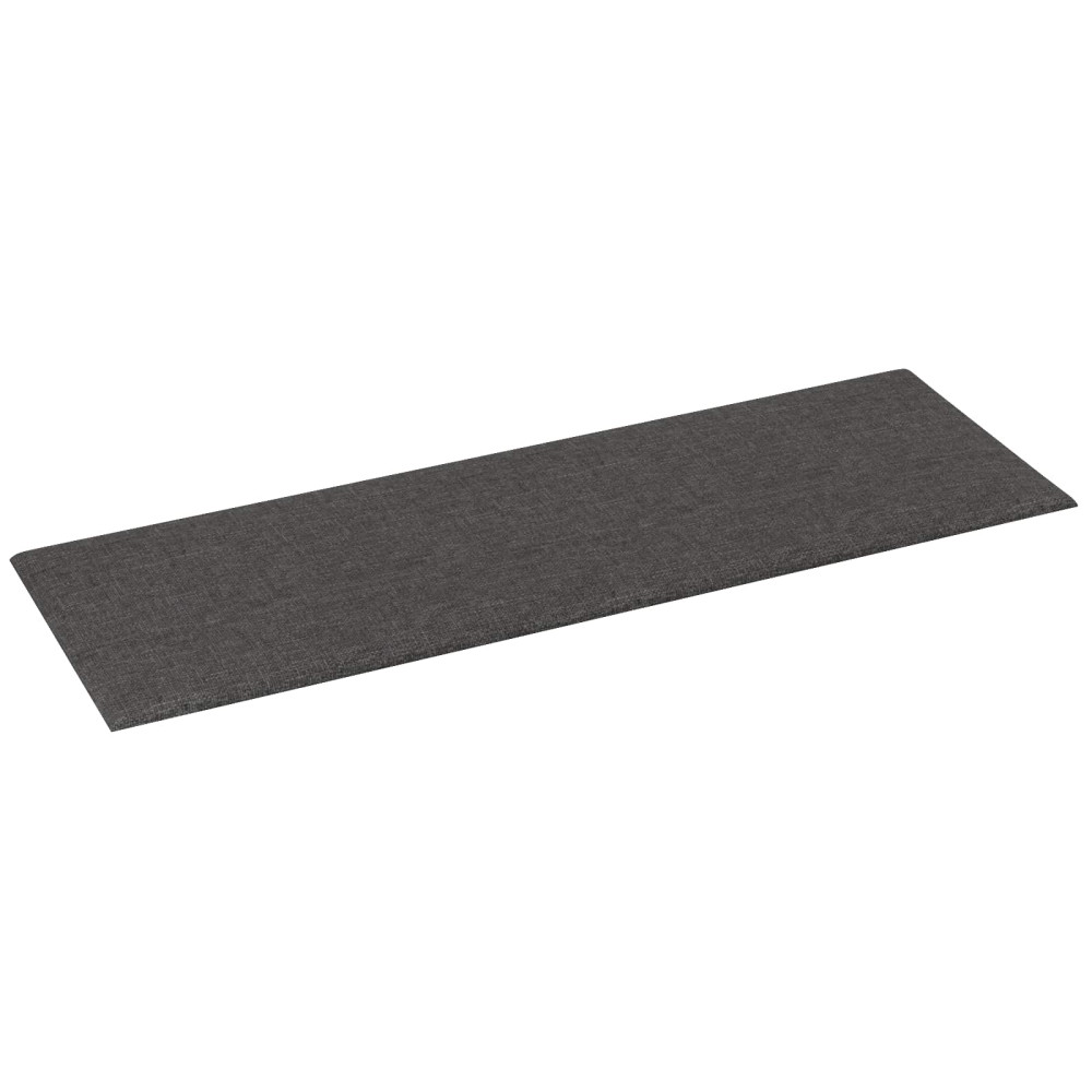 Produktbild för Väggsänggavel 12 pcs Mörkgrå 90 x 30 cm tyg
