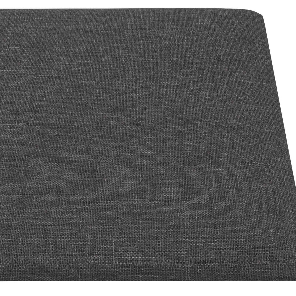 Produktbild för Väggsänggavel 12 pcs Mörkgrå 90 x 30 cm tyg