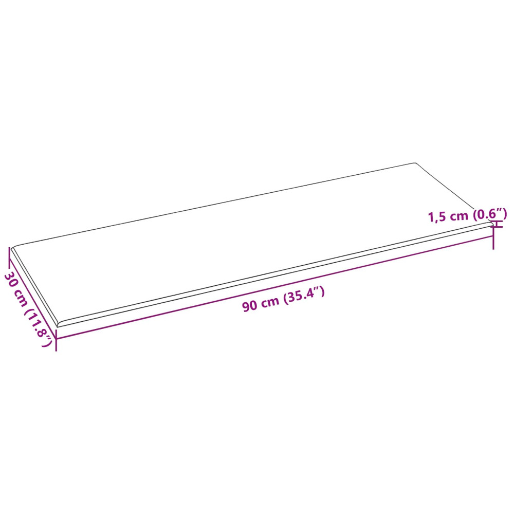 Produktbild för Väggsänggavel 12 pcs Mörkgrå 90 x 30 cm tyg