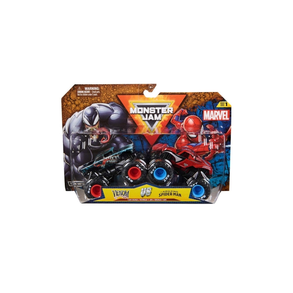 Produktbild för Monster Jam 1:64 Marvel 2-pack