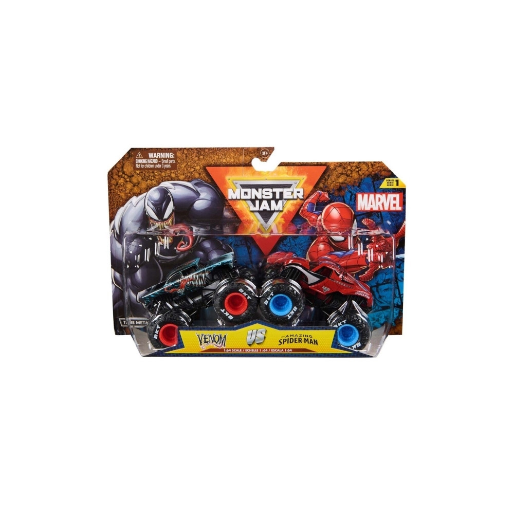 Produktbild för Monster Jam 1:64 Marvel 2-pack