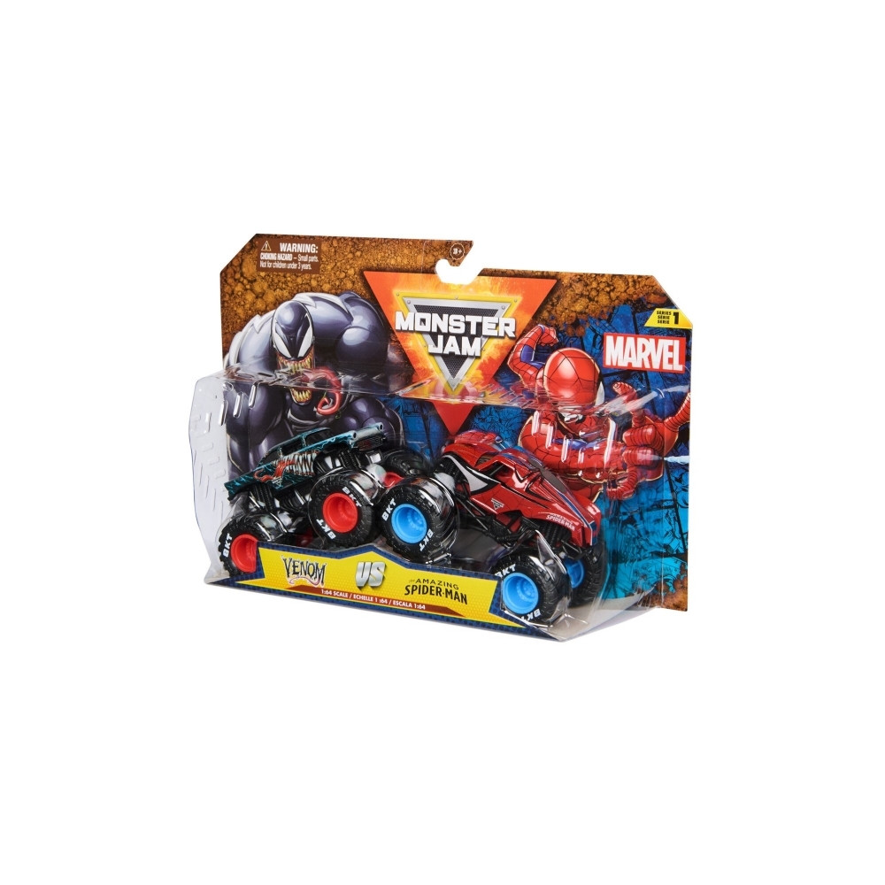 Produktbild för Monster Jam 1:64 Marvel 2-pack