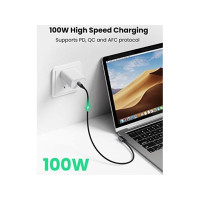 Produktbild för Ugreen - USB typ C-kabel - USB-C till USB-C - 1 m