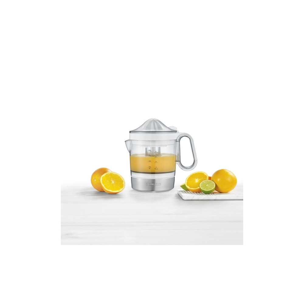 Produktbild för SEVERIN CP 3535 - citruspress - borstat rostfritt stål/vit