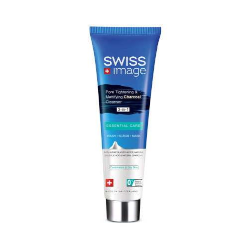 Swiss Image Swiss Image Essential Care Pore Tightening & Mattifying Charcoal Cleanser 3 in 1 100ml