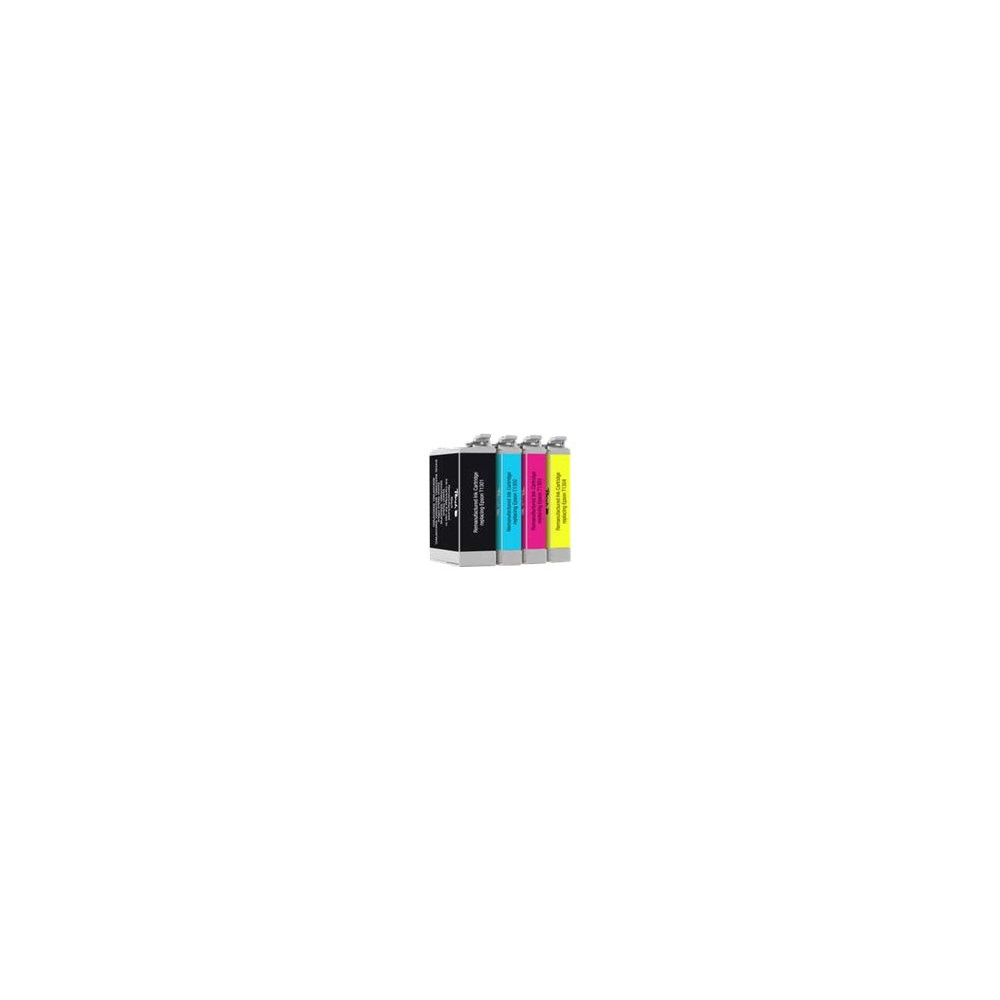 Produktbild för Peach Multi Pack - 4-pack - svart, gul, cyan, magenta - kompatibel - bläckpatron (alternativ för: Epson T1301, Epson T1302, Epson T1303, Epson T1304)