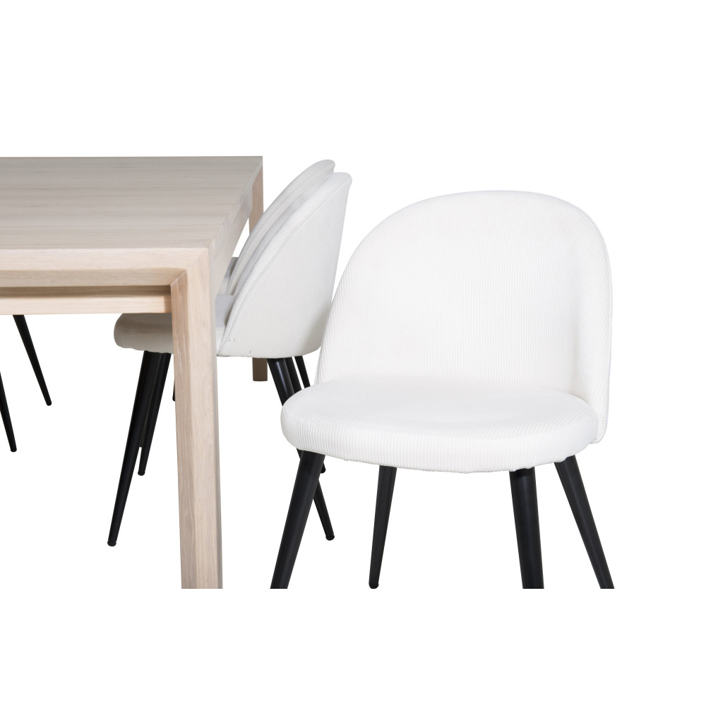 Produktbild för Slider Matbord med Velvet Stolarna