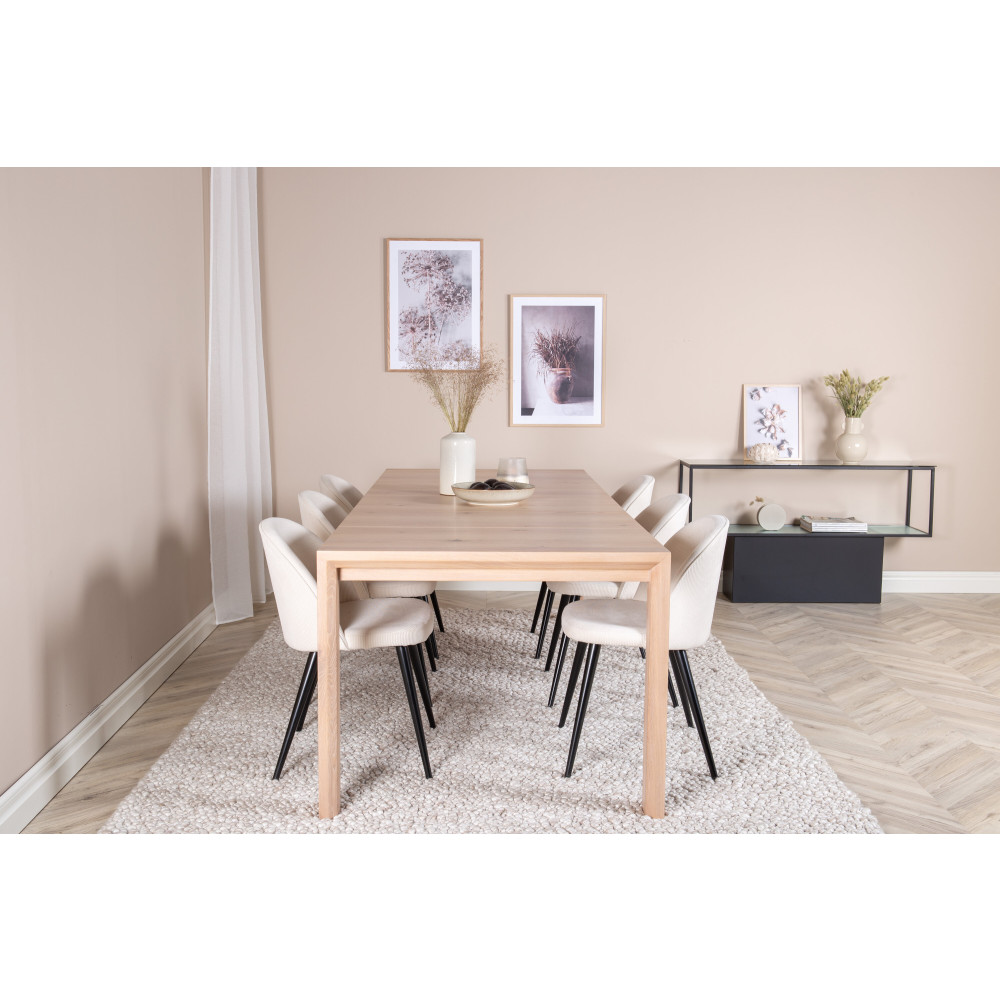 Produktbild för Slider Matbord med Velvet Stolarna