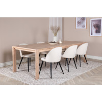 Produktbild för Slider Matbord med Velvet Stolarna