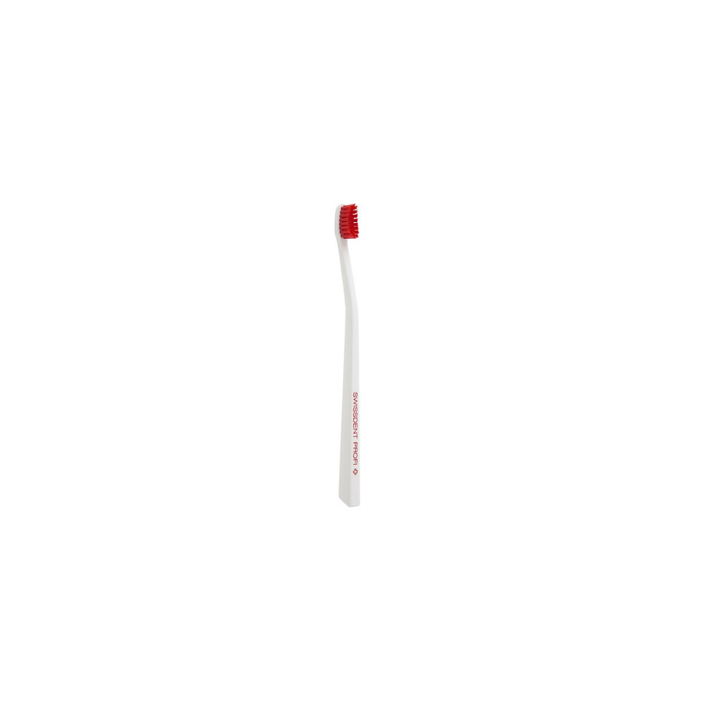 Produktbild för Swissdent Profi Colours toothbrush soft-medium White & Red