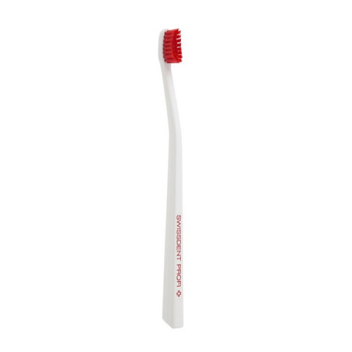 Swissdent Swissdent Profi Colours toothbrush soft-medium White & Red