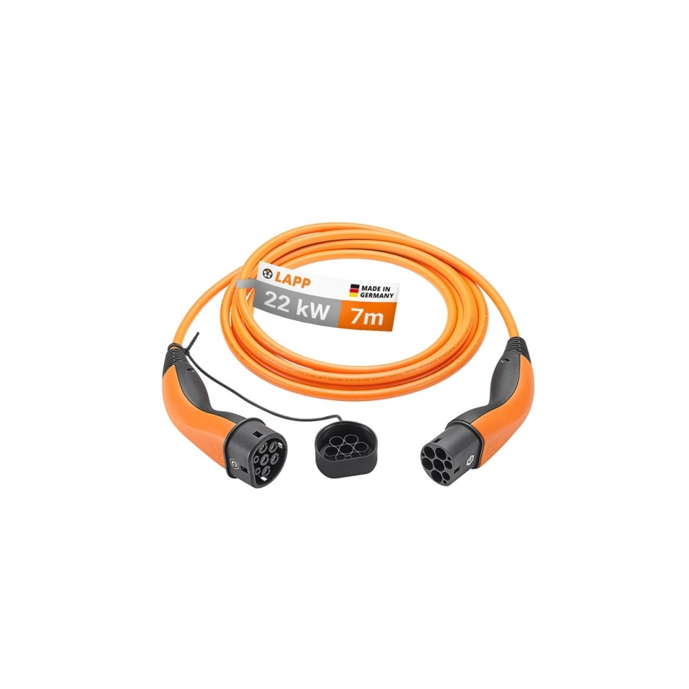 Produktbild för Lapp ÖLFLEX 5555934031, Orange, Typ 2, Typ 2, Svart, Rak, Ra...