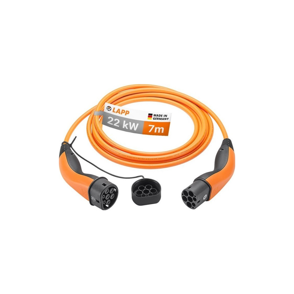 Produktbild för Lapp ÖLFLEX 5555934031, Orange, Typ 2, Typ 2, Svart, Rak, Ra...