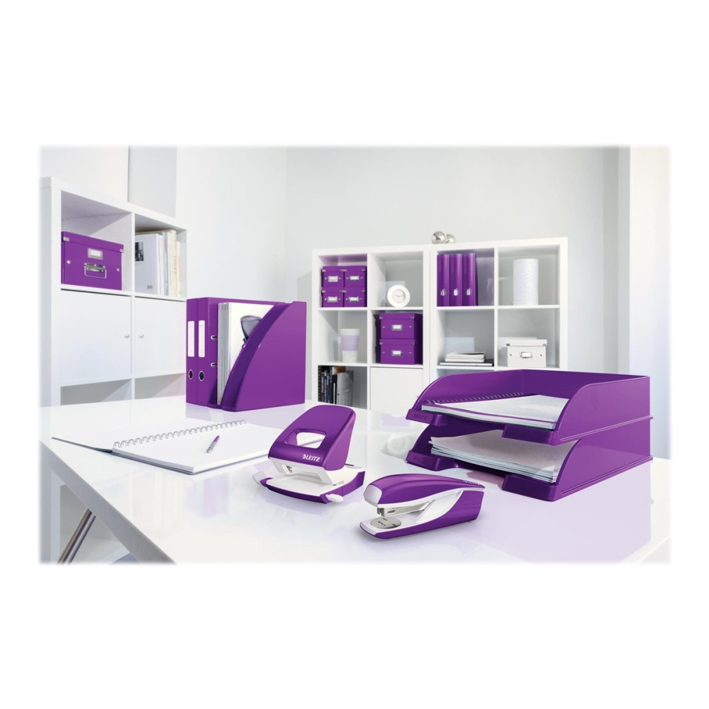 Produktbild för Leitz WOW NeXXt 5008 - hålslag - 30 ark - 2 hål - metall - violettmetallic