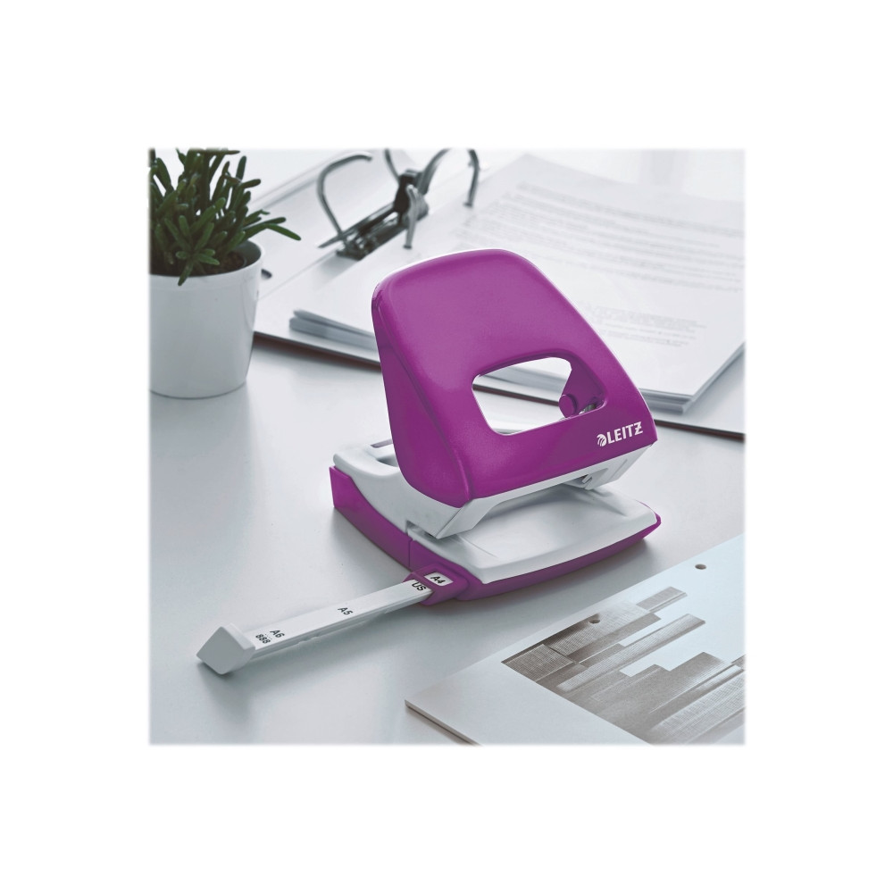 Produktbild för Leitz WOW NeXXt 5008 - hålslag - 30 ark - 2 hål - metall - violettmetallic