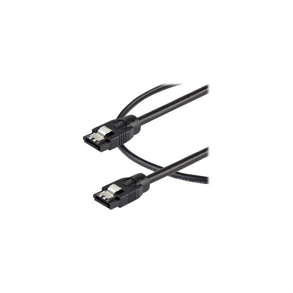 Produktbild för StarTech.com 0.6 m Round SATA Cable - Latching Connectors - 6Gbs SATA Cable - SATA-kabel - 60 cm