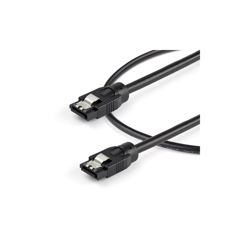 Produktbild för StarTech.com 0.6 m Round SATA Cable - Latching Connectors - 6Gbs SATA Cable - SATA-kabel - 60 cm