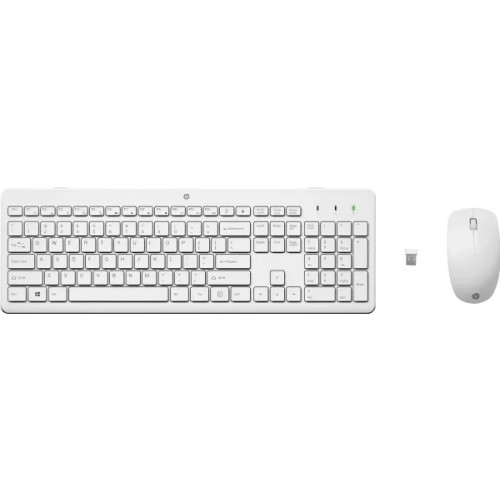 HP HP 230 - sats med tangentbord och mus - QWERTY - engelska - vit Inmatningsenhet