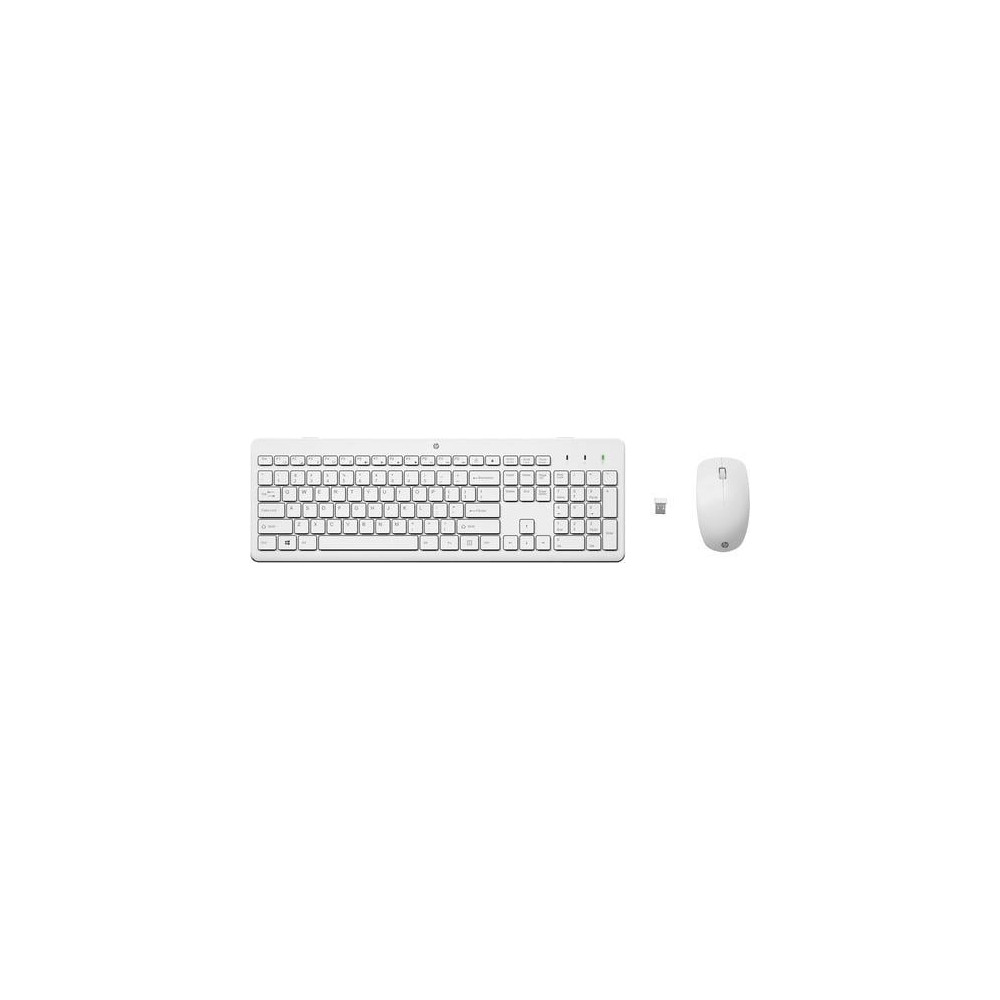 Produktbild för HP 230 - sats med tangentbord och mus - QWERTY - engelska - vit Inmatningsenhet