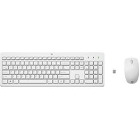 Produktbild för HP 230 - sats med tangentbord och mus - QWERTY - engelska - vit Inmatningsenhet