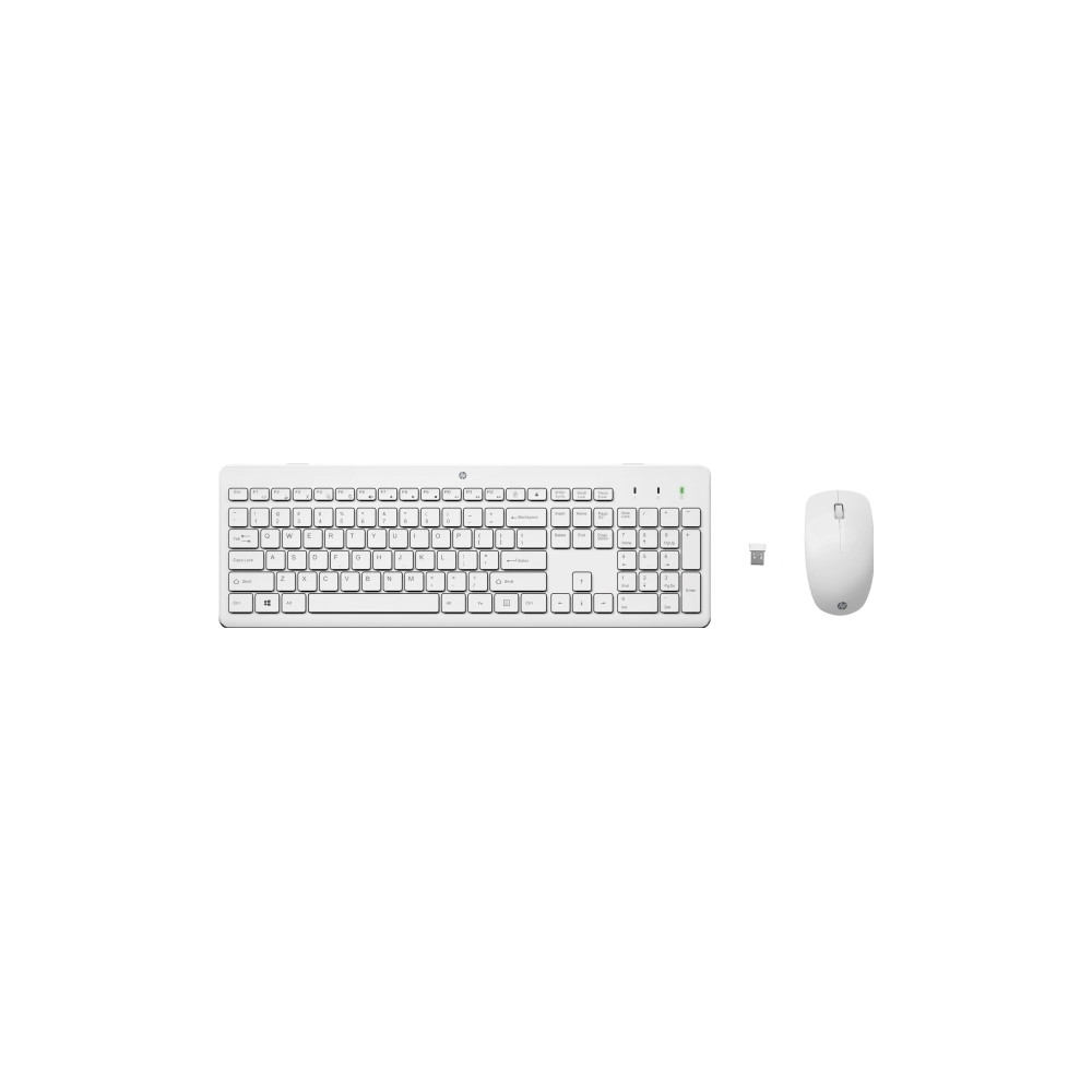 Produktbild för HP 230 - sats med tangentbord och mus - QWERTY - engelska - vit Inmatningsenhet