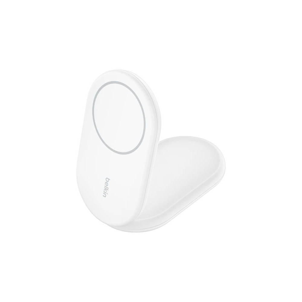 Produktbild för Belkin BoostCharge trådlöst laddställ - magnetisk, hopfällbar, med Qi2 - + växelströmsadapter - 15 watt