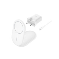 Produktbild för Belkin BoostCharge trådlöst laddställ - magnetisk, hopfällbar, med Qi2 - + växelströmsadapter - 15 watt