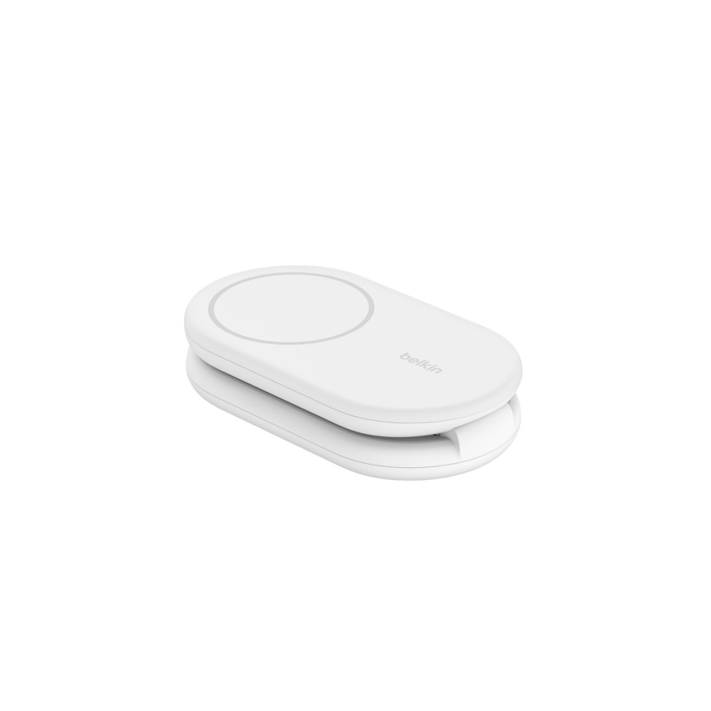 Produktbild för Belkin BoostCharge trådlöst laddställ - magnetisk, hopfällbar, med Qi2 - + växelströmsadapter - 15 watt