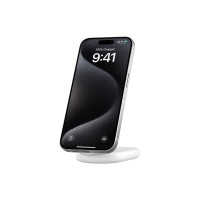 Produktbild för Belkin BoostCharge trådlöst laddställ - magnetisk, hopfällbar, med Qi2 - + växelströmsadapter - 15 watt