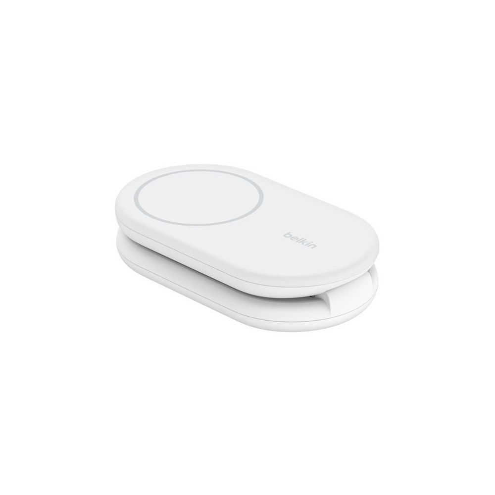 Produktbild för Belkin BoostCharge trådlöst laddställ - magnetisk, hopfällbar, med Qi2 - + växelströmsadapter - 15 watt