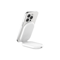 Produktbild för Belkin BoostCharge trådlöst laddställ - magnetisk, hopfällbar, med Qi2 - + växelströmsadapter - 15 watt