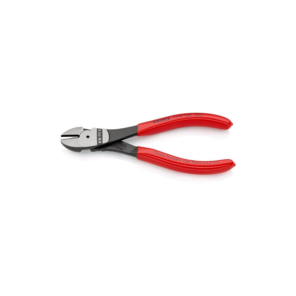 Produktbild för Knipex 74 01 160, Avbitartång, Kromvanadinstål, Plast, Röd,...