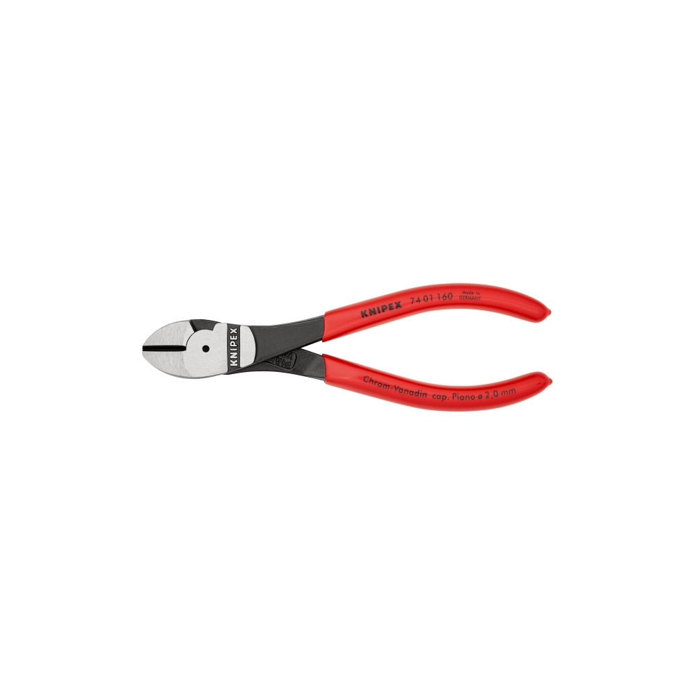 Produktbild för Knipex 74 01 160, Avbitartång, Kromvanadinstål, Plast, Röd,...