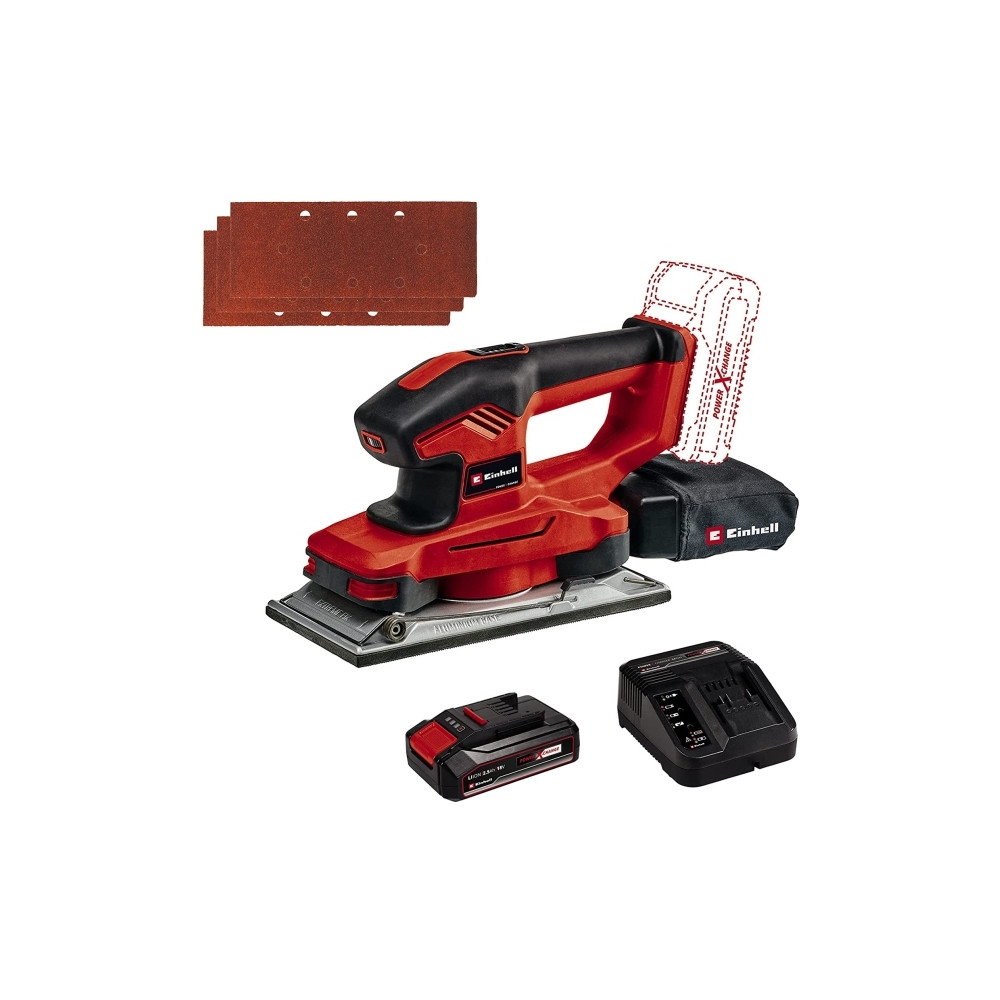 Produktbild för Einhell TE-OS 18/230 Li Solo, Planslipmaskin, Svart, Röd, 70...