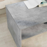 Produktbild för Kaffeebord Betonggrå 100 x 50 x 40 cm Konstruerat trä