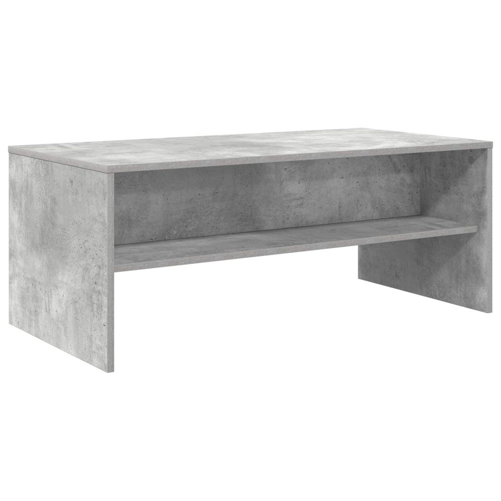 Produktbild för Kaffeebord Betonggrå 100 x 50 x 40 cm Konstruerat trä