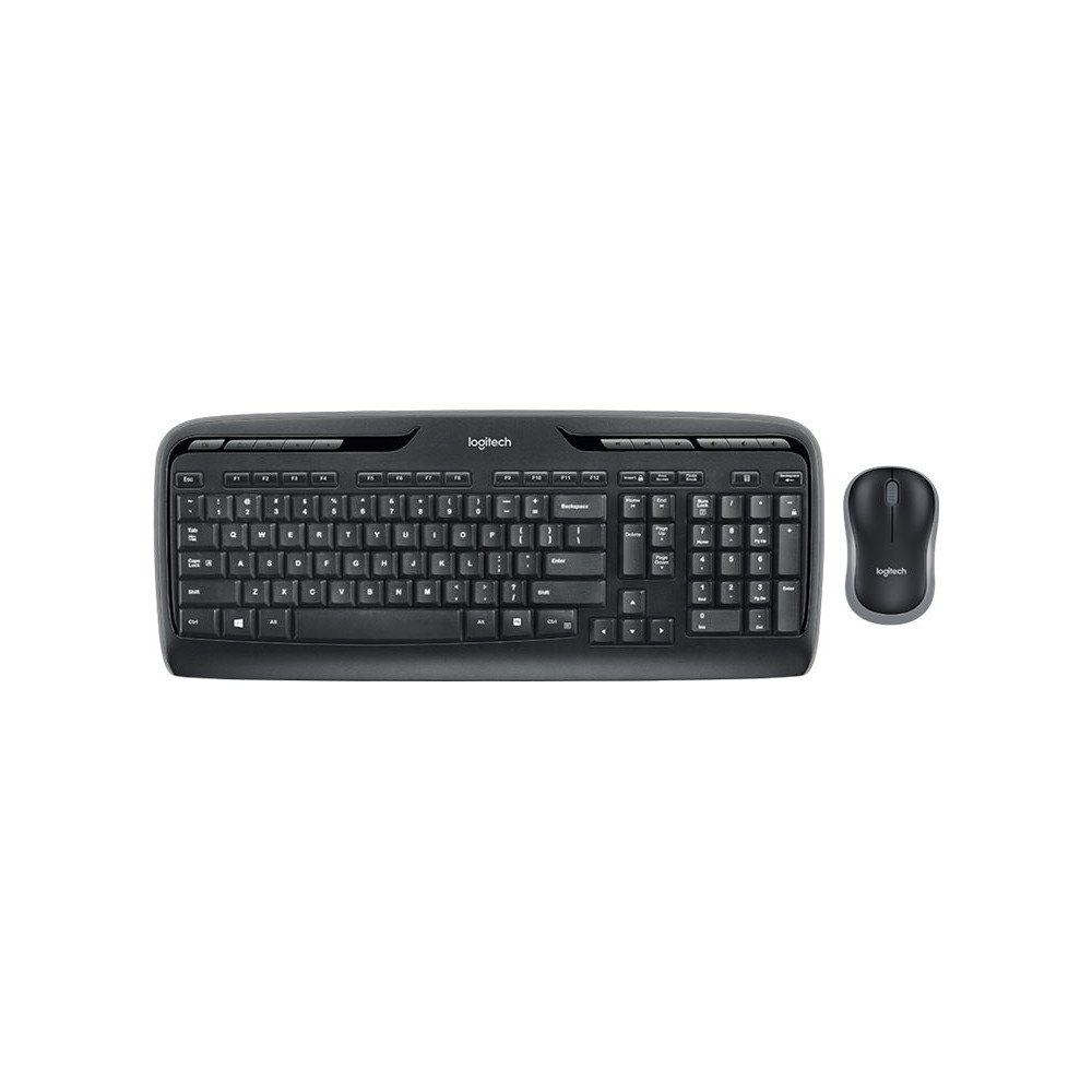 Produktbild för Logitech Wireless Combo MK330 - sats med tangentbord och mus - brittisk - svart Inmatningsenhet