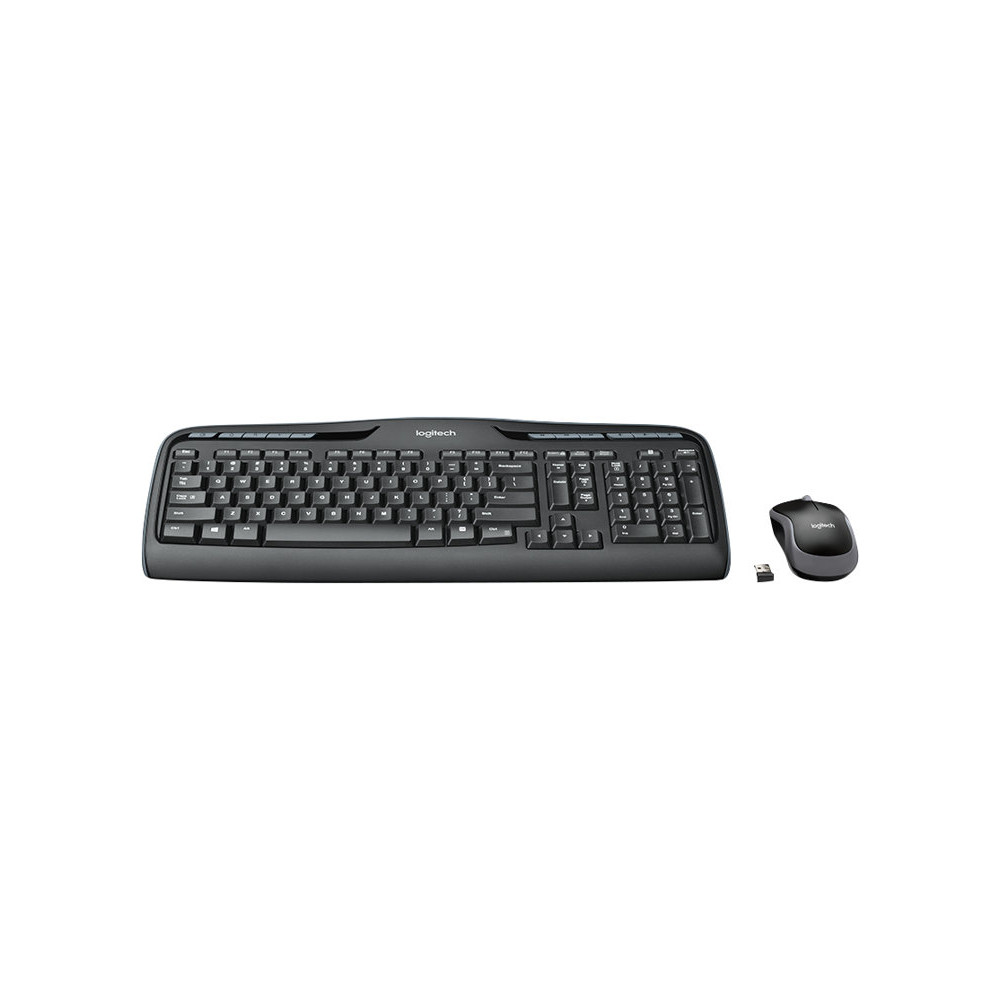 Produktbild för Logitech Wireless Combo MK330 - sats med tangentbord och mus - brittisk - svart Inmatningsenhet