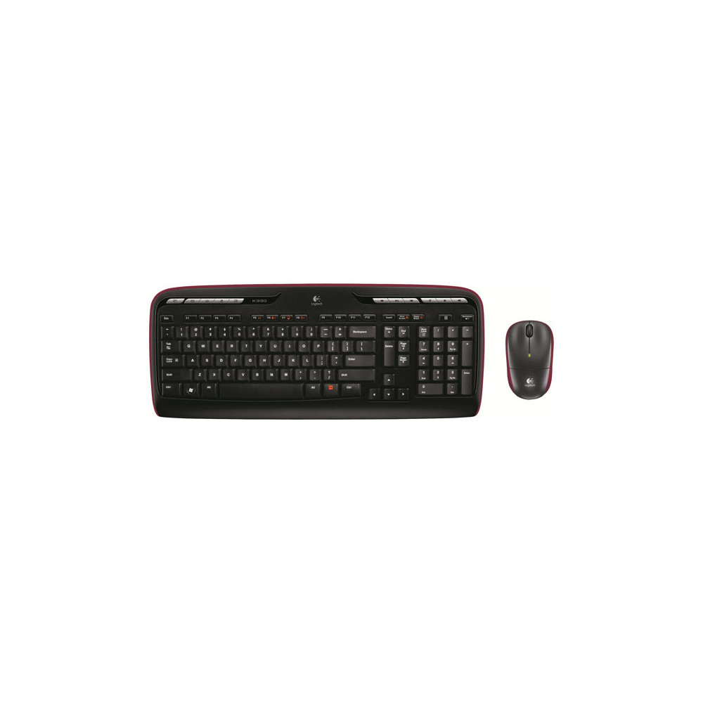 Produktbild för Logitech Wireless Combo MK330 - sats med tangentbord och mus - brittisk - svart Inmatningsenhet