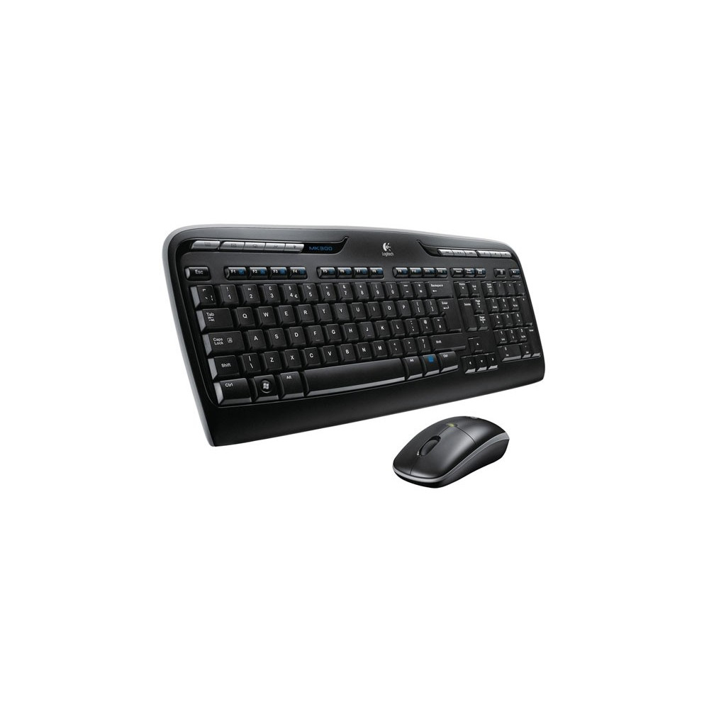 Produktbild för Logitech Wireless Combo MK330 - sats med tangentbord och mus - brittisk - svart Inmatningsenhet