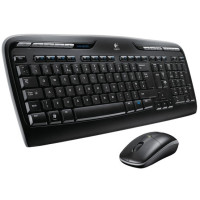 Produktbild för Logitech Wireless Combo MK330 - sats med tangentbord och mus - brittisk - svart Inmatningsenhet