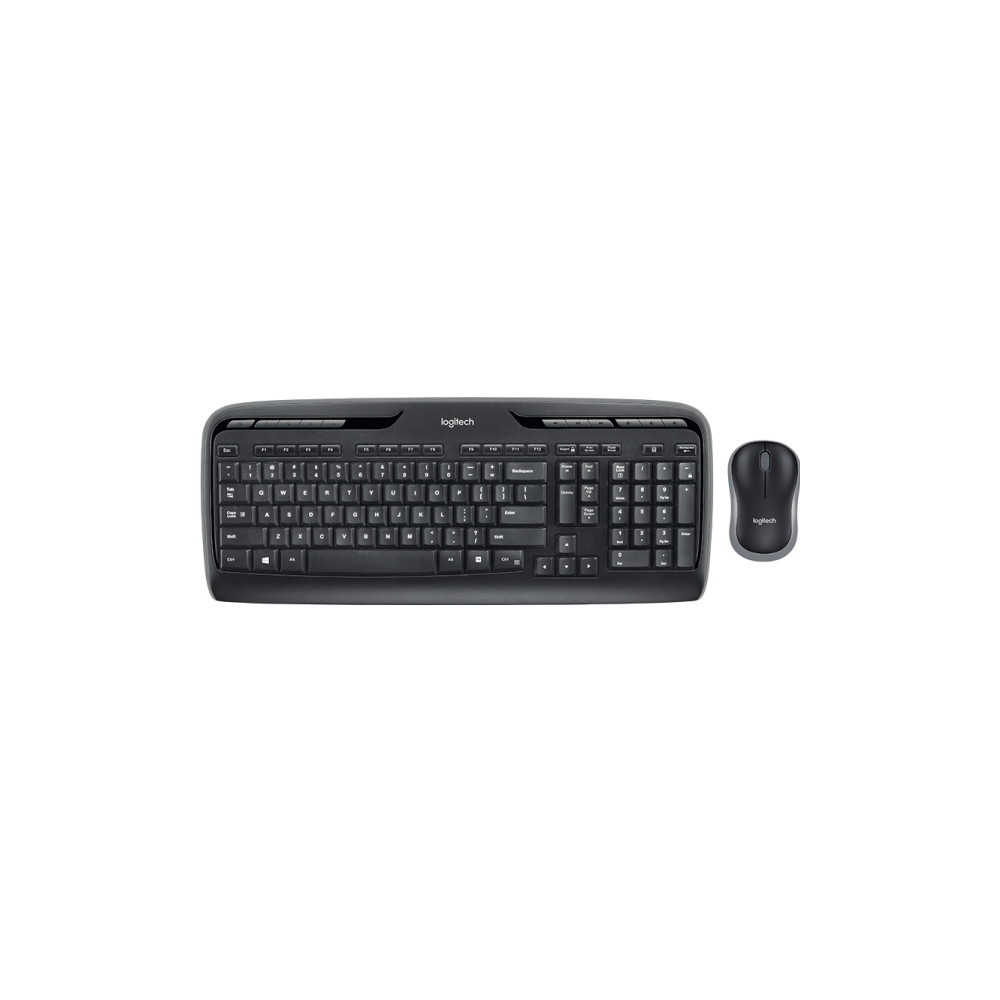 Produktbild för Logitech Wireless Combo MK330 - sats med tangentbord och mus - brittisk - svart Inmatningsenhet
