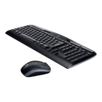 Produktbild för Logitech Wireless Combo MK330 - sats med tangentbord och mus - brittisk - svart Inmatningsenhet