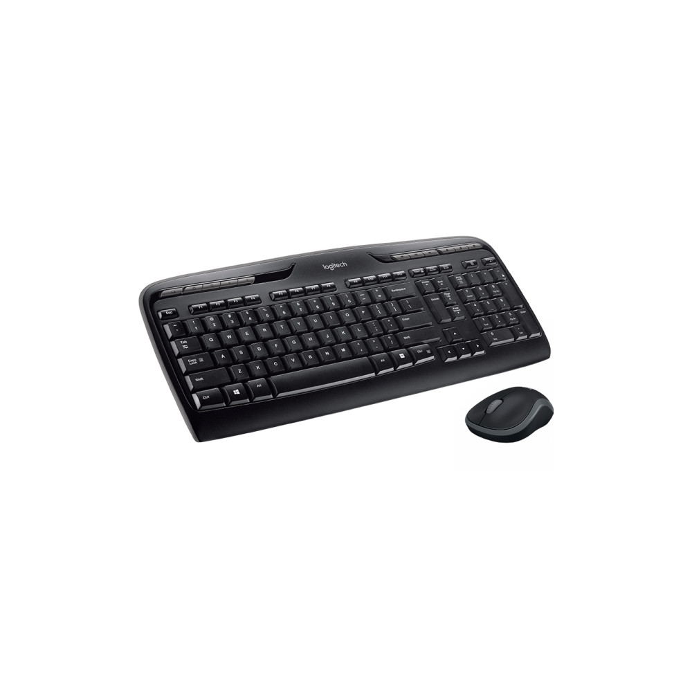 Produktbild för Logitech Wireless Combo MK330 - sats med tangentbord och mus - brittisk - svart Inmatningsenhet