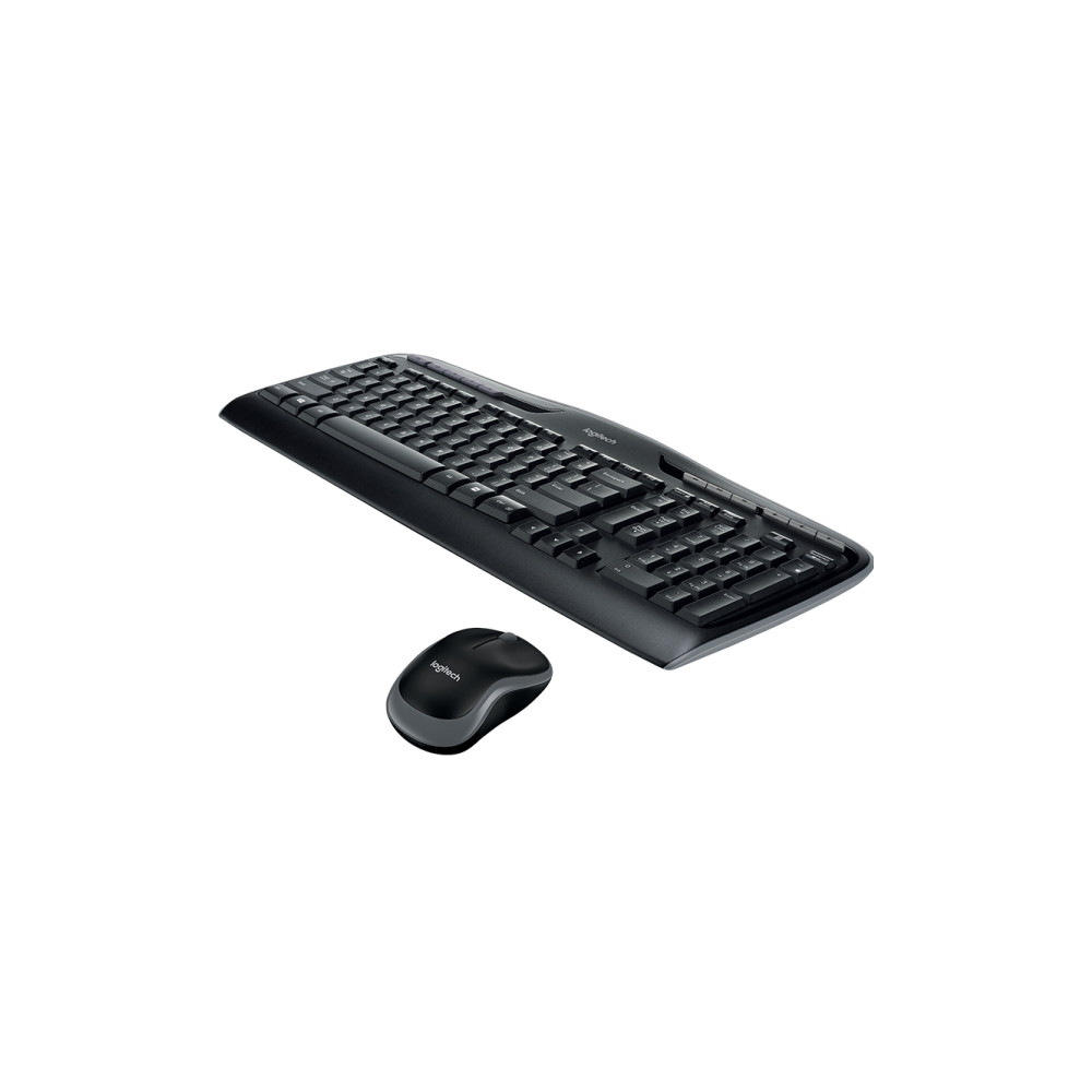 Produktbild för Logitech Wireless Combo MK330 - sats med tangentbord och mus - brittisk - svart Inmatningsenhet