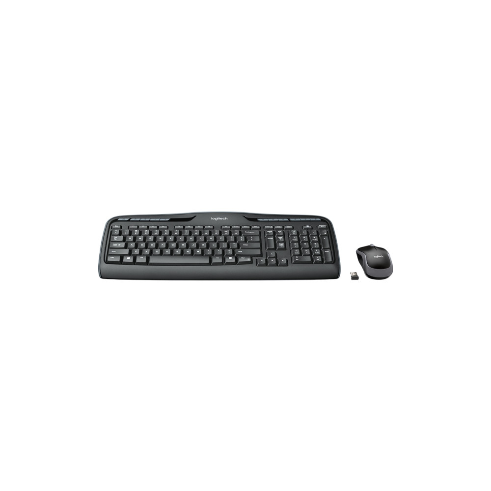 Produktbild för Logitech Wireless Combo MK330 - sats med tangentbord och mus - brittisk - svart Inmatningsenhet