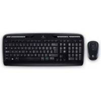 Produktbild för Logitech Wireless Combo MK330 - sats med tangentbord och mus - brittisk - svart Inmatningsenhet