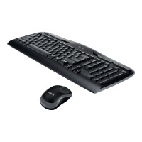 Produktbild för Logitech Wireless Combo MK330 - sats med tangentbord och mus - brittisk - svart Inmatningsenhet
